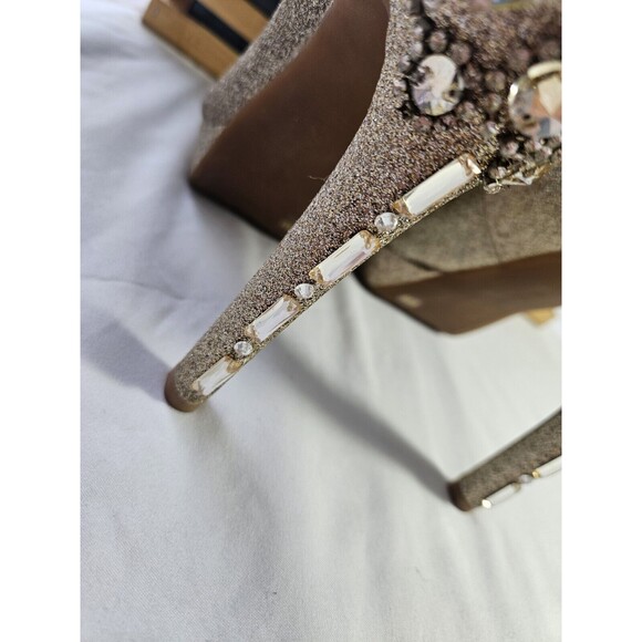 Gianni Bini Stiletto Heels Sparkle Rhinestone Wedding Formal Size 8.5 - Picture 10 of 12
